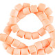 Polymer tube beads 6mm - Salmon orange